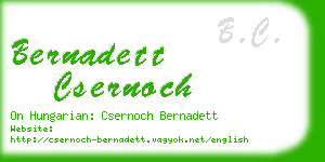 bernadett csernoch business card